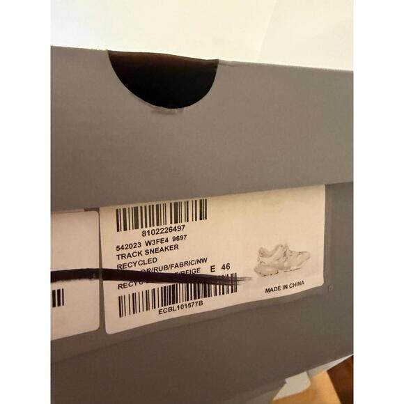 Balenciaga Track Sneakers Speckled Beige SZ 46 Brand New - Picture 5 of 5
